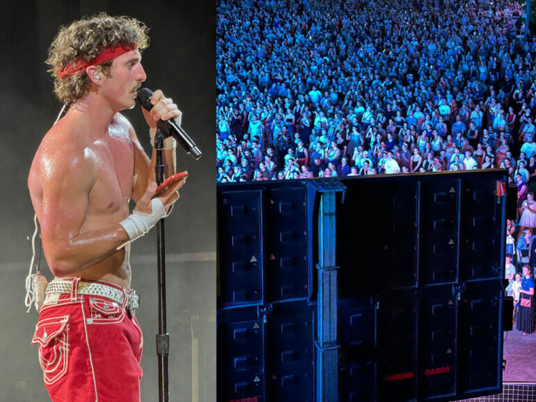 Dual Digital Screen 16 at Riverstage for Benson Boone Tour