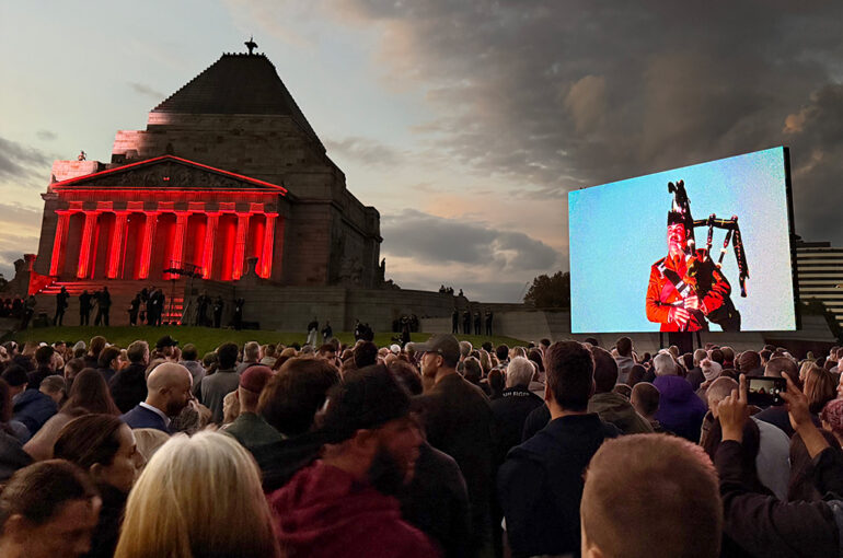 Dual Digital Screen 28 makes a big impact on Dawn Service crowd