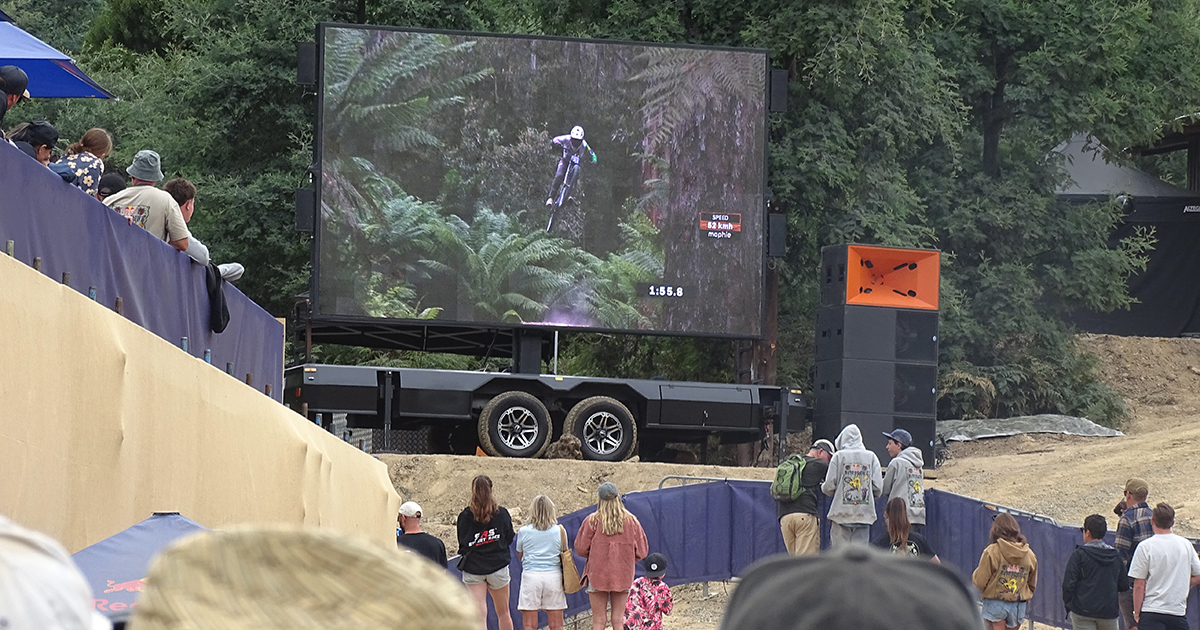led event screen redbull hardline tasmania 5