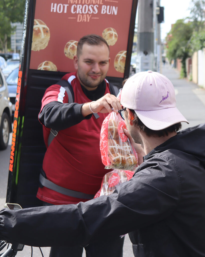 Mobile Outdoor Media Walking Boards BakersDelight Apr26 3 1080×1350