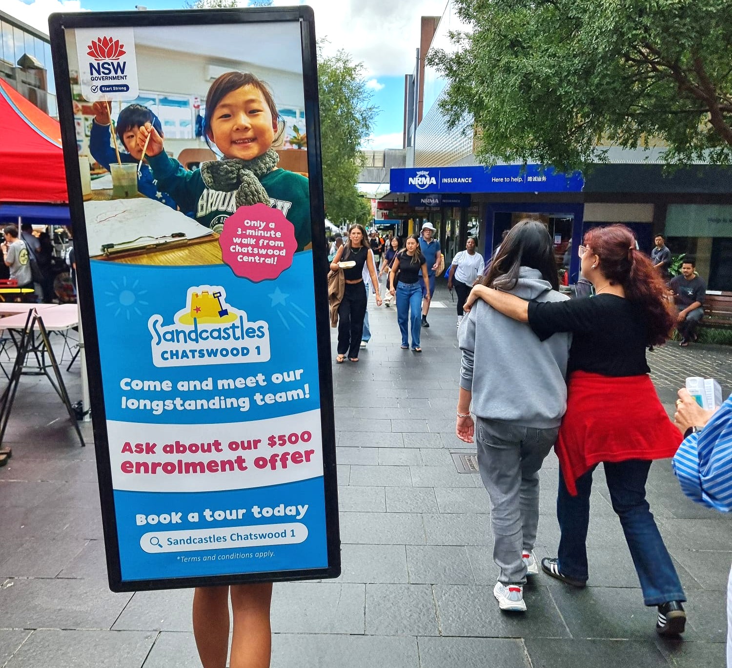 Mobile Outdoor Media Walking Boards Gold Coast 2