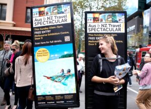 Mobile Outdoor Media Walking Boards Gold Coast