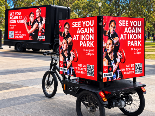 Digital Bike Boards Mobile Outdoor Media Ikon Park