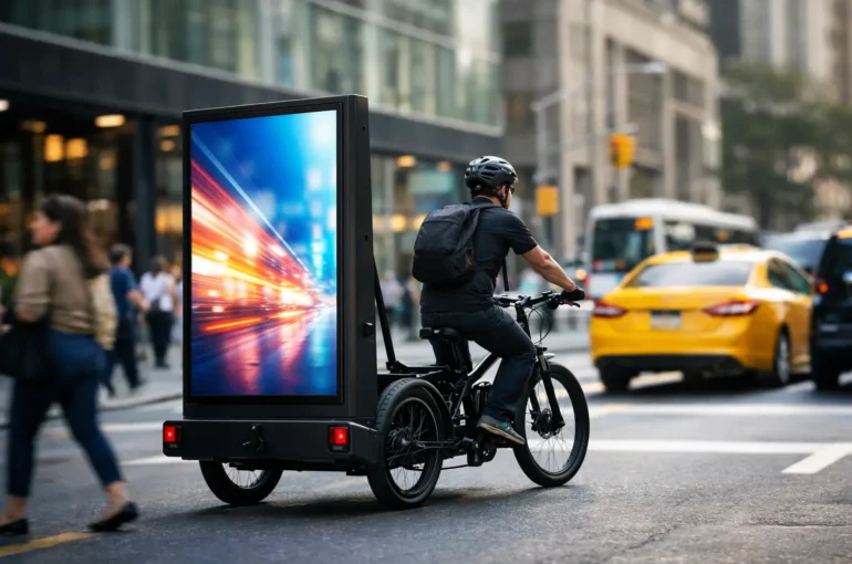 Digital Bike Advertising That Owns Busy Streets