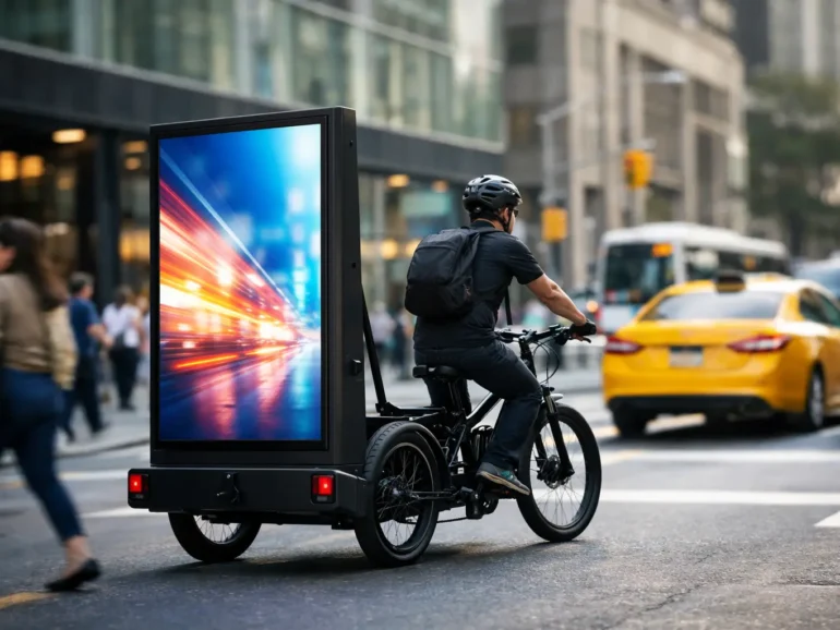 Digital Bike Advertising That Owns Busy Streets