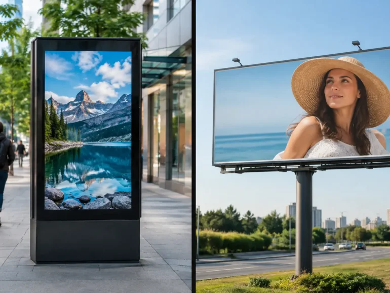 Digital Screens vs Static Signs for Street Reach