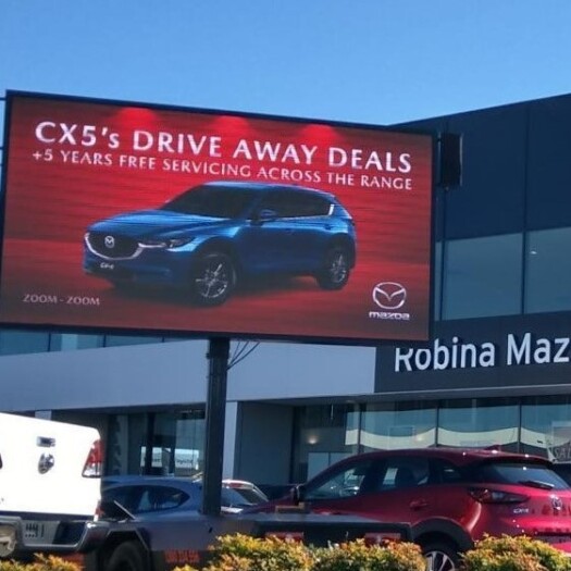 Robina Mazda Ad Trailer location based advertising Robina Mazda Ad Trailer location based advertising