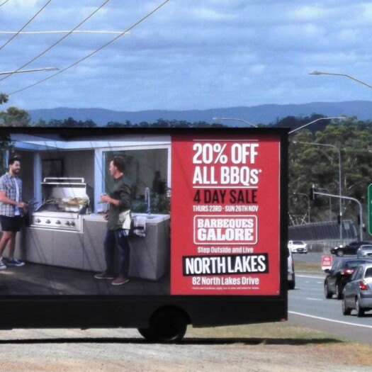 BBQ North lakes marketing campaign reach mobile billboards BBQ North lakes marketing campaign reach mobile billboards