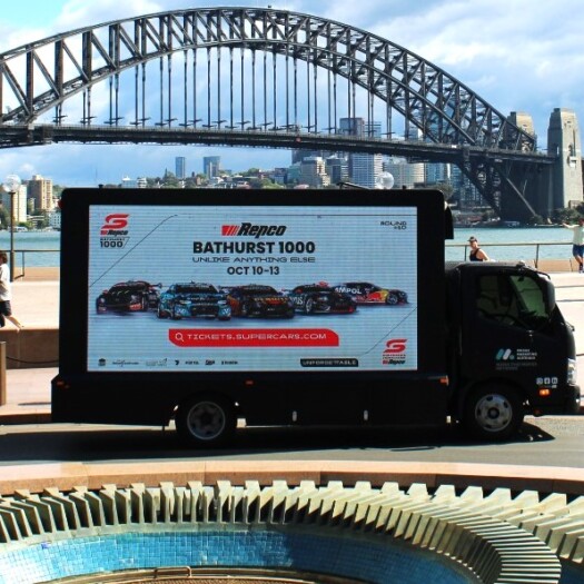 Bathurst 1000 digital mobile billboard flexible creative sydney Bathurst 1000 digital mobile billboard flexible creative sydney
